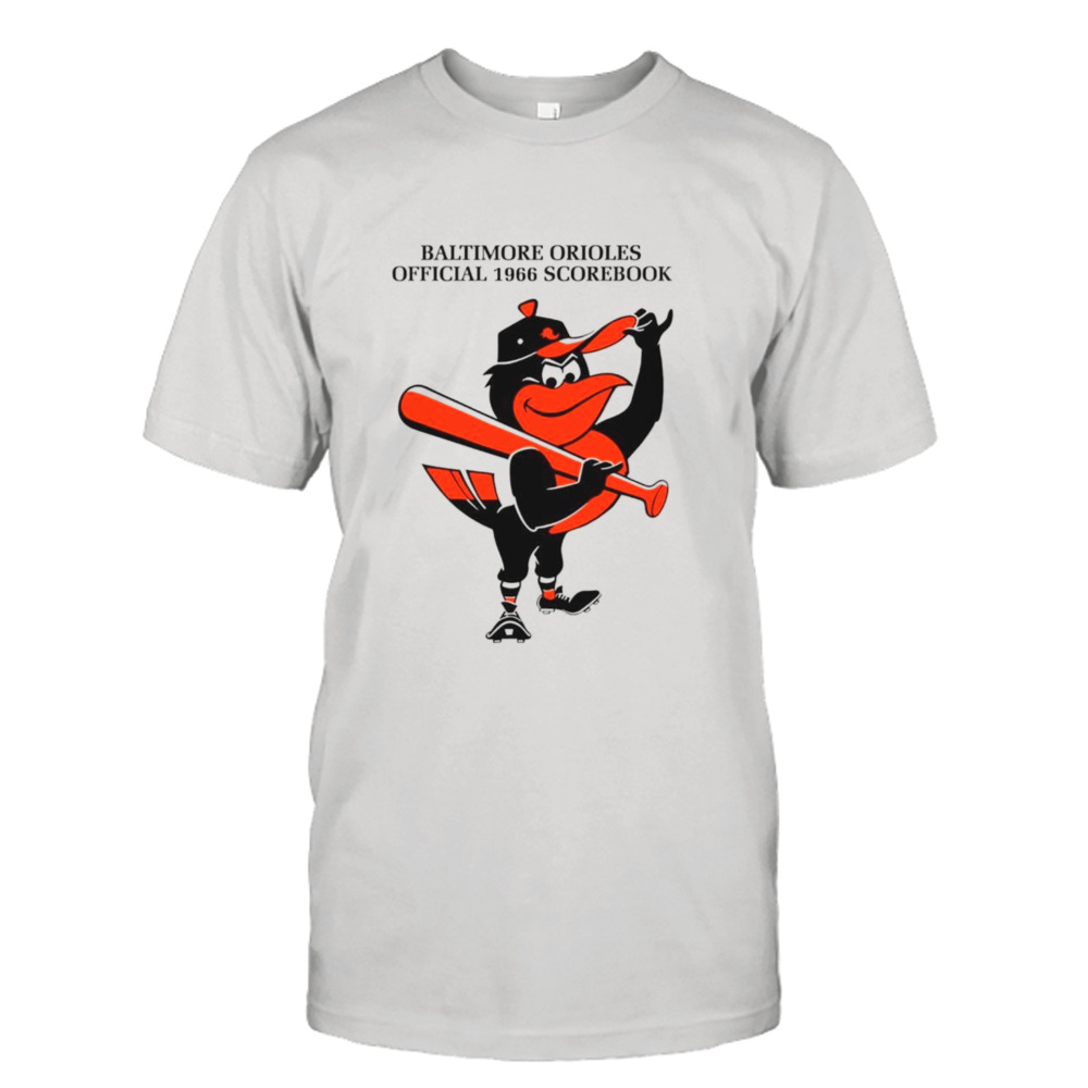 Baltimore Orioles Official 1966 Scorebook mascot shirt