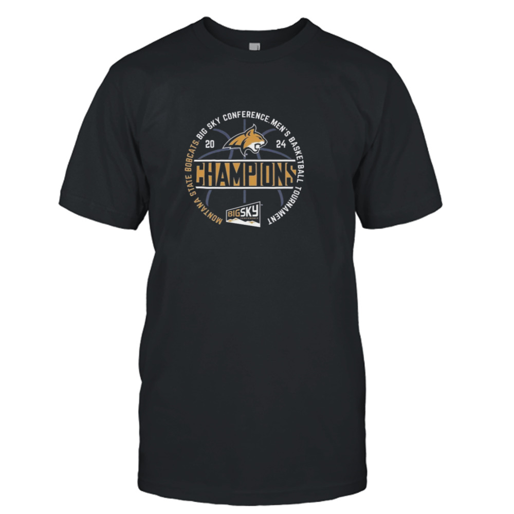 Montana State Bobcats 2024 Big Sky conference men’s basketball tournament champions shirt