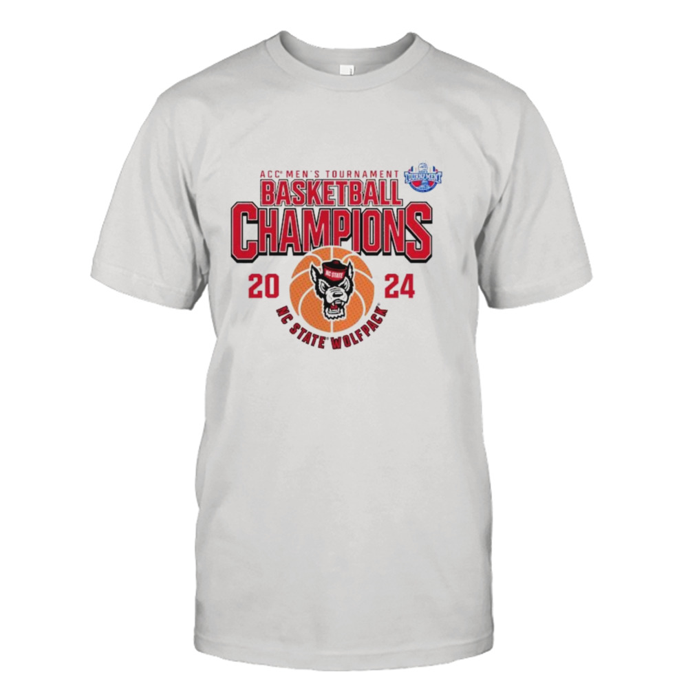 2024 ACC Men’s Basketball Conference Tournament Champions NC State Wolfpack T-Shirt
