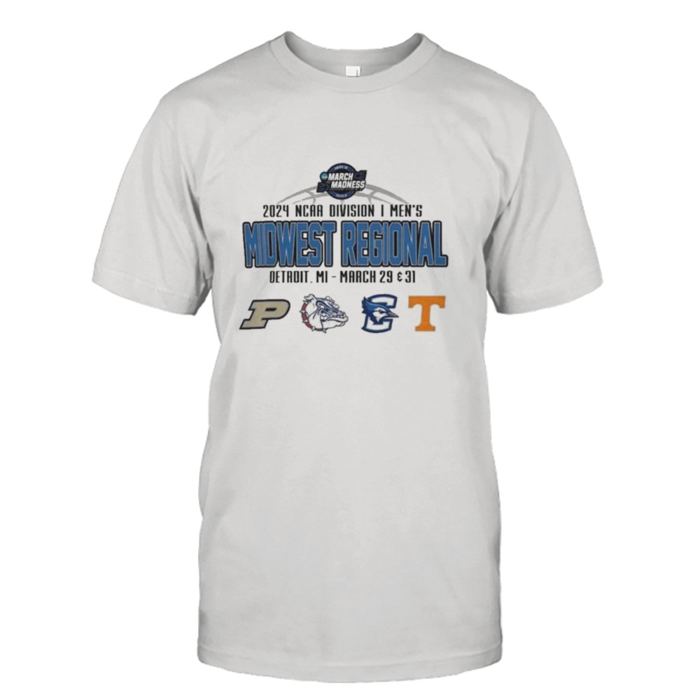 2024 NCAA Men’s Basketball March Madness Midwest Regional Detroit 4 Teams Shirt